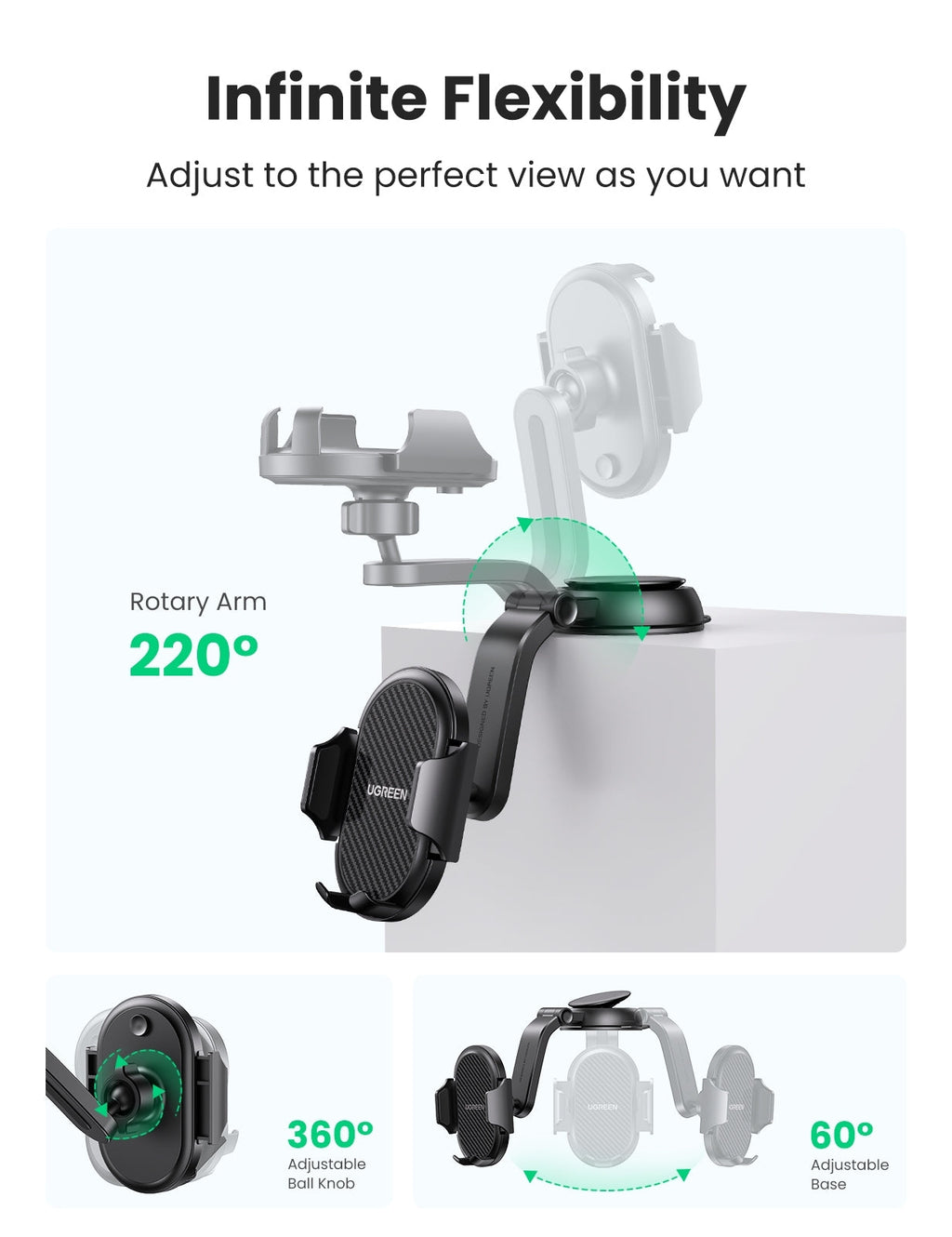 NNEDSZ 20473 Waterfall-Shaped Suction Cup Phone Mount